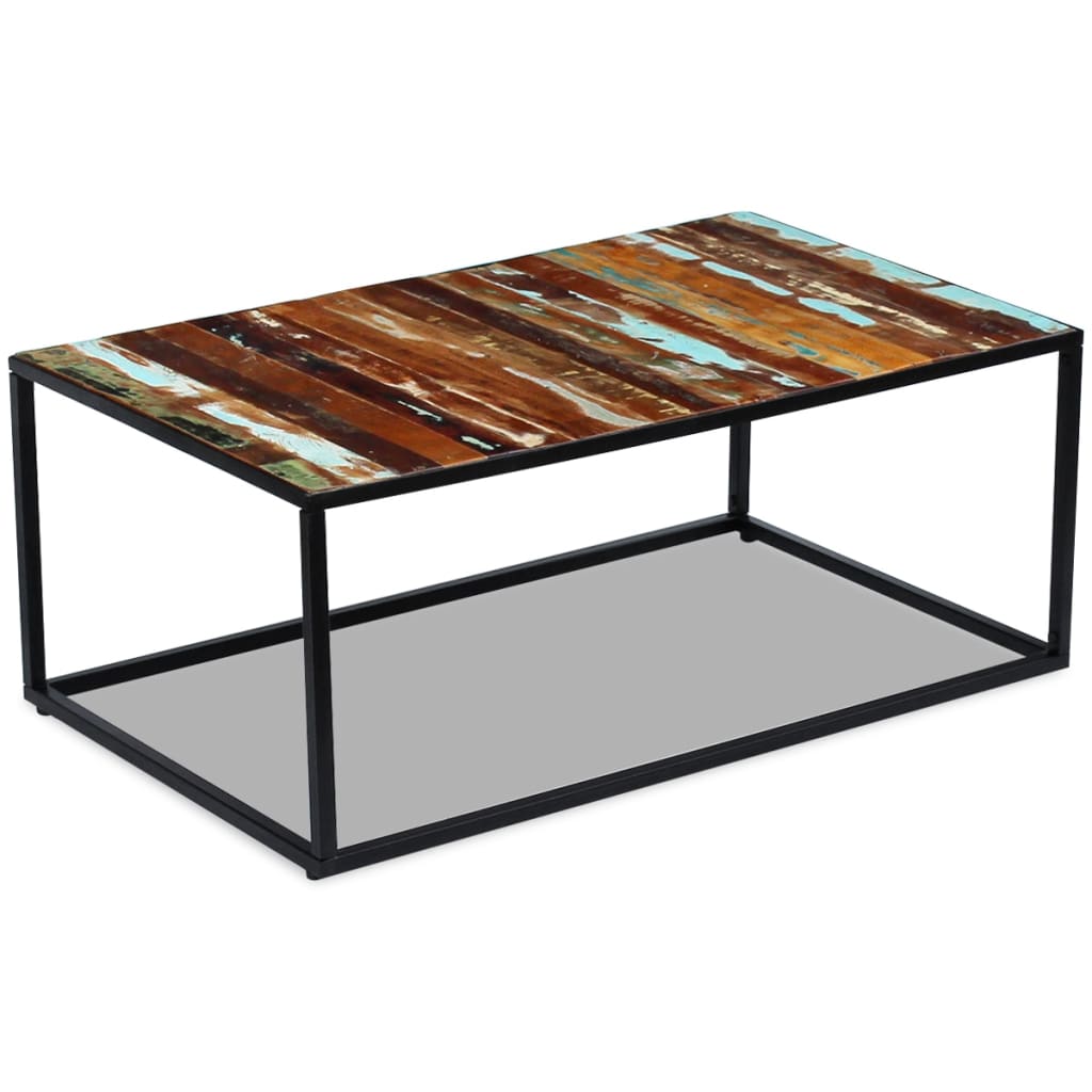 Stolić za kavu od masivnog obnovljenog drva 100 x 60 x 40 cm