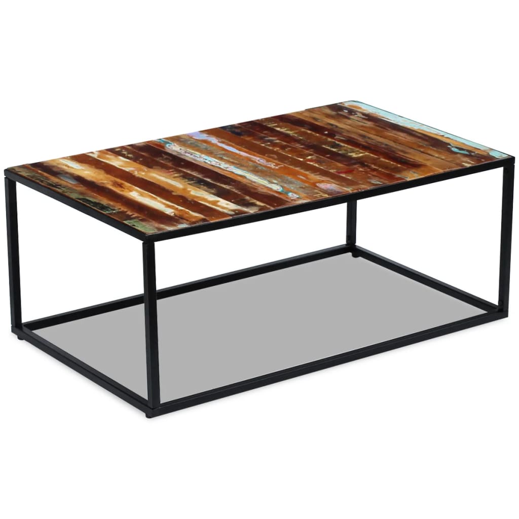 Stolić za kavu od masivnog obnovljenog drva 100 x 60 x 40 cm