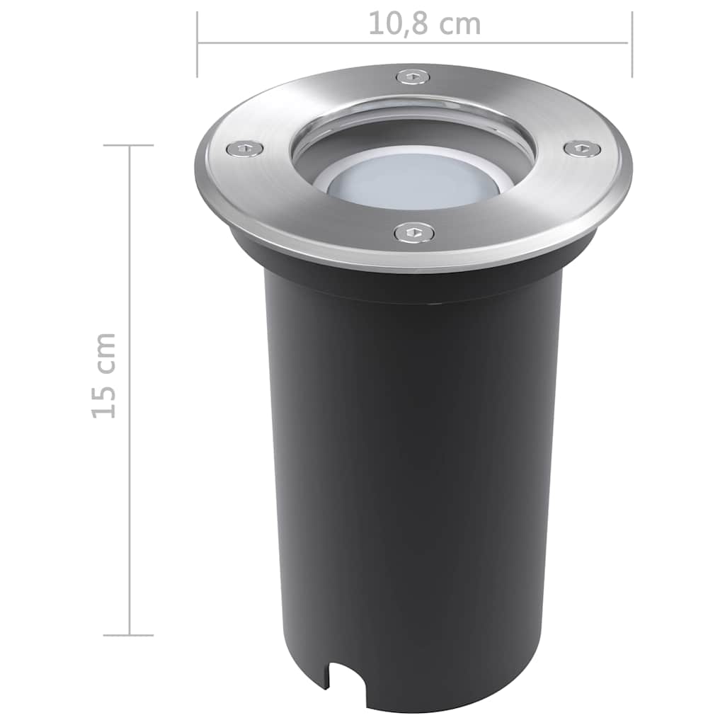 Vanjske LED podne svjetiljke 3 kom okrugle