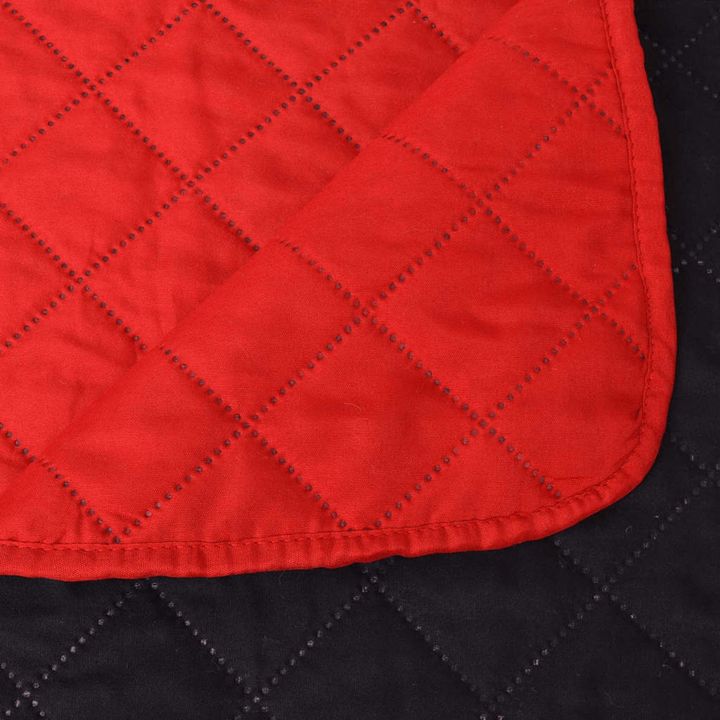 Dvostrani prošiveni prekrivač Crno-Crna 170x210 cm