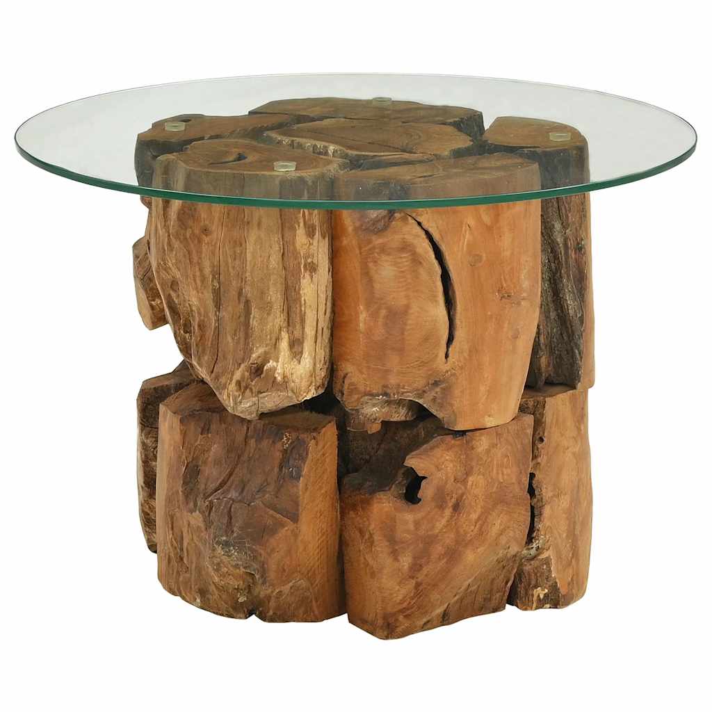 Stolić za kavu od naplavljene masivne tikovine 60 cm