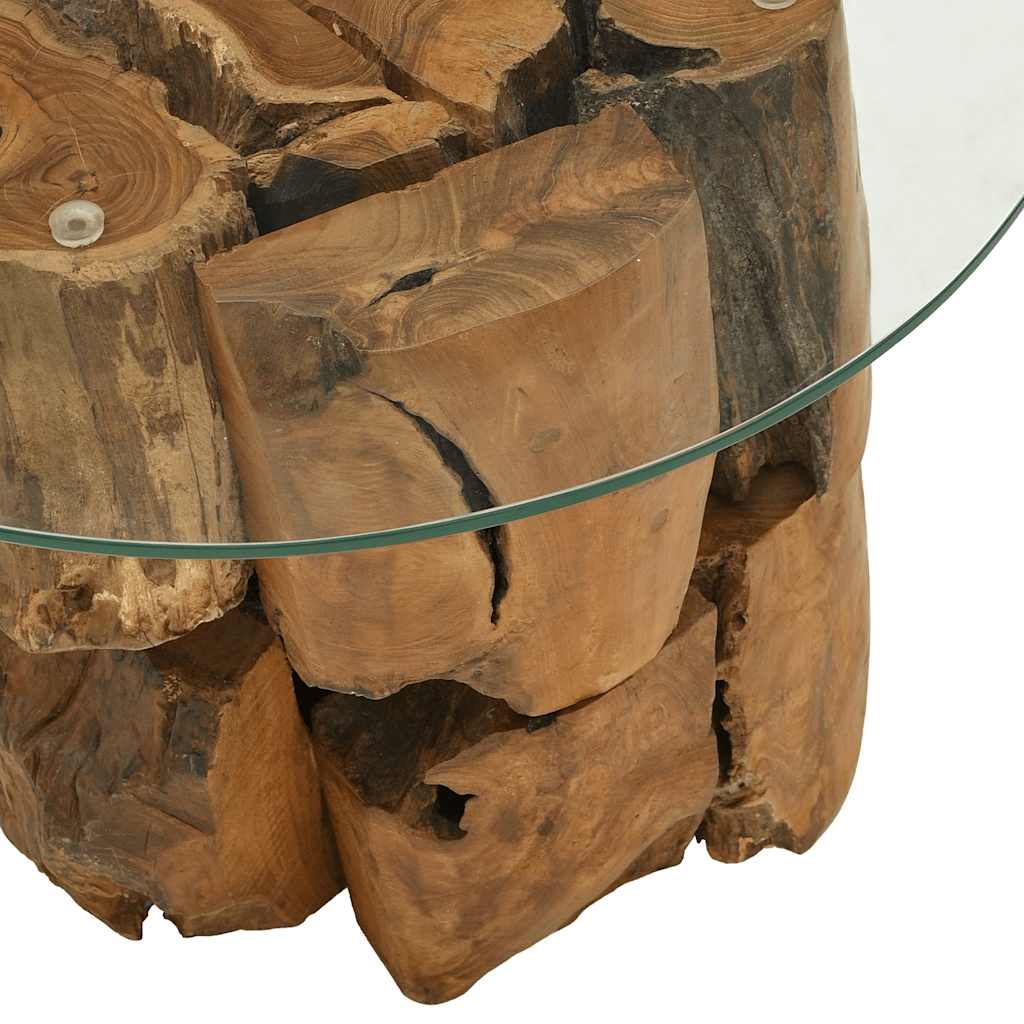 Stolić za kavu od naplavljene masivne tikovine 60 cm