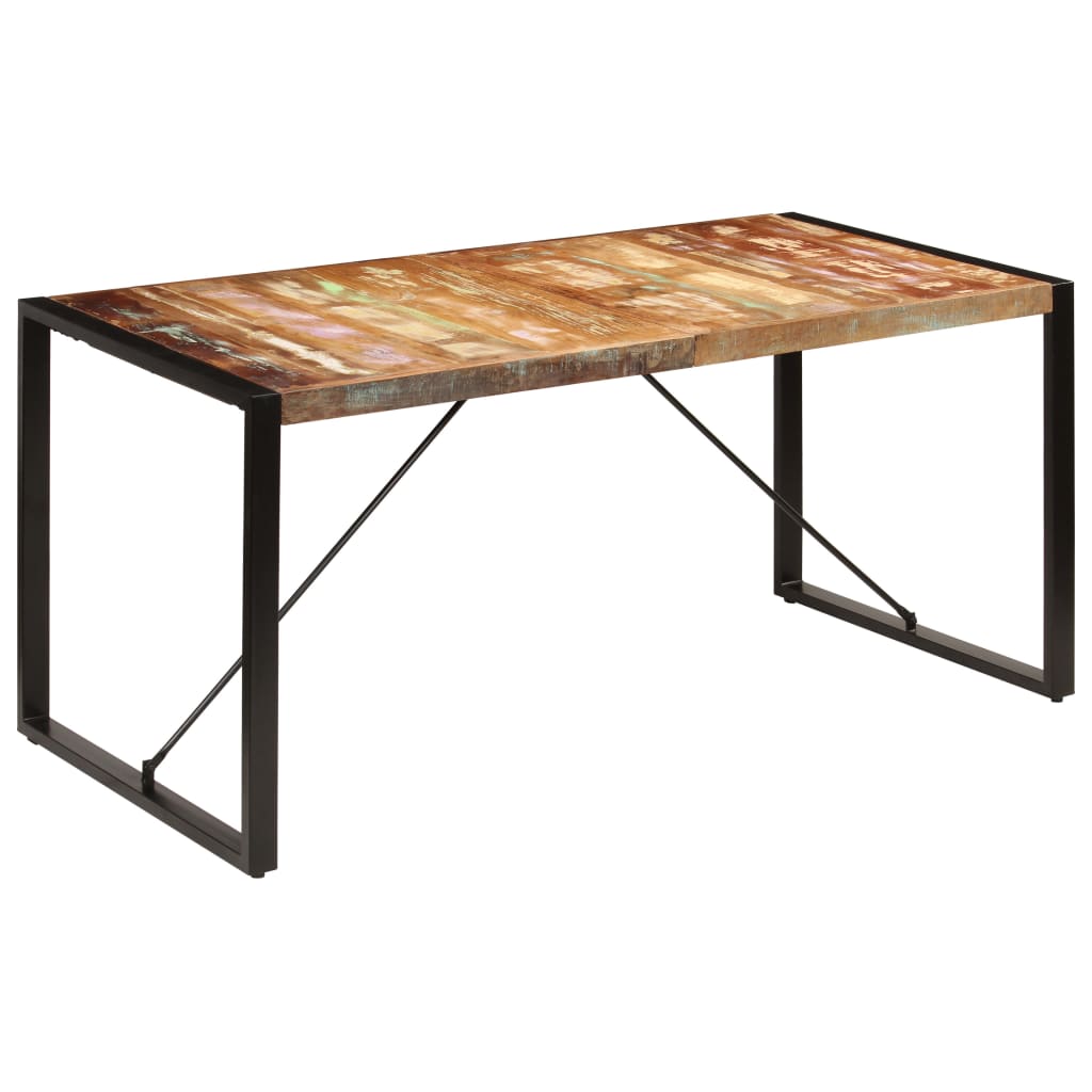 Blagovaonski stol od masivnog obnovljenog drva 160 x 80 x 75 cm