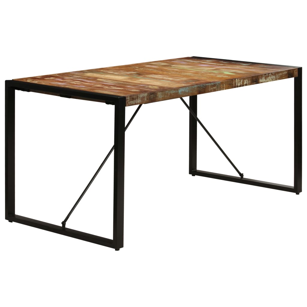 Blagovaonski stol od masivnog obnovljenog drva 160 x 80 x 75 cm