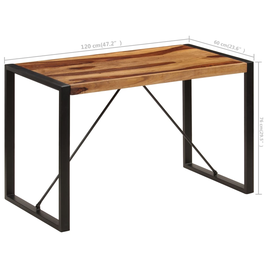 Blagovaonski stol 120 x 60 x 76 cm od masivnog drva akacije