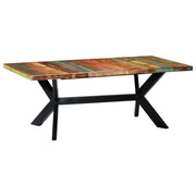 Blagovaonski stol od masivnog obnovljenog drva 200x100x75 cm