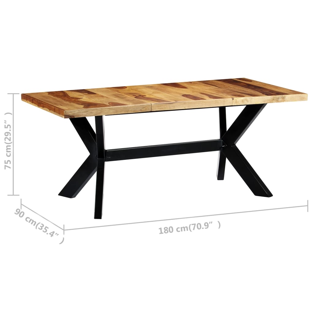 Blagovaonski stol od masivnog drva akacije 180 x 90 x 75 cm