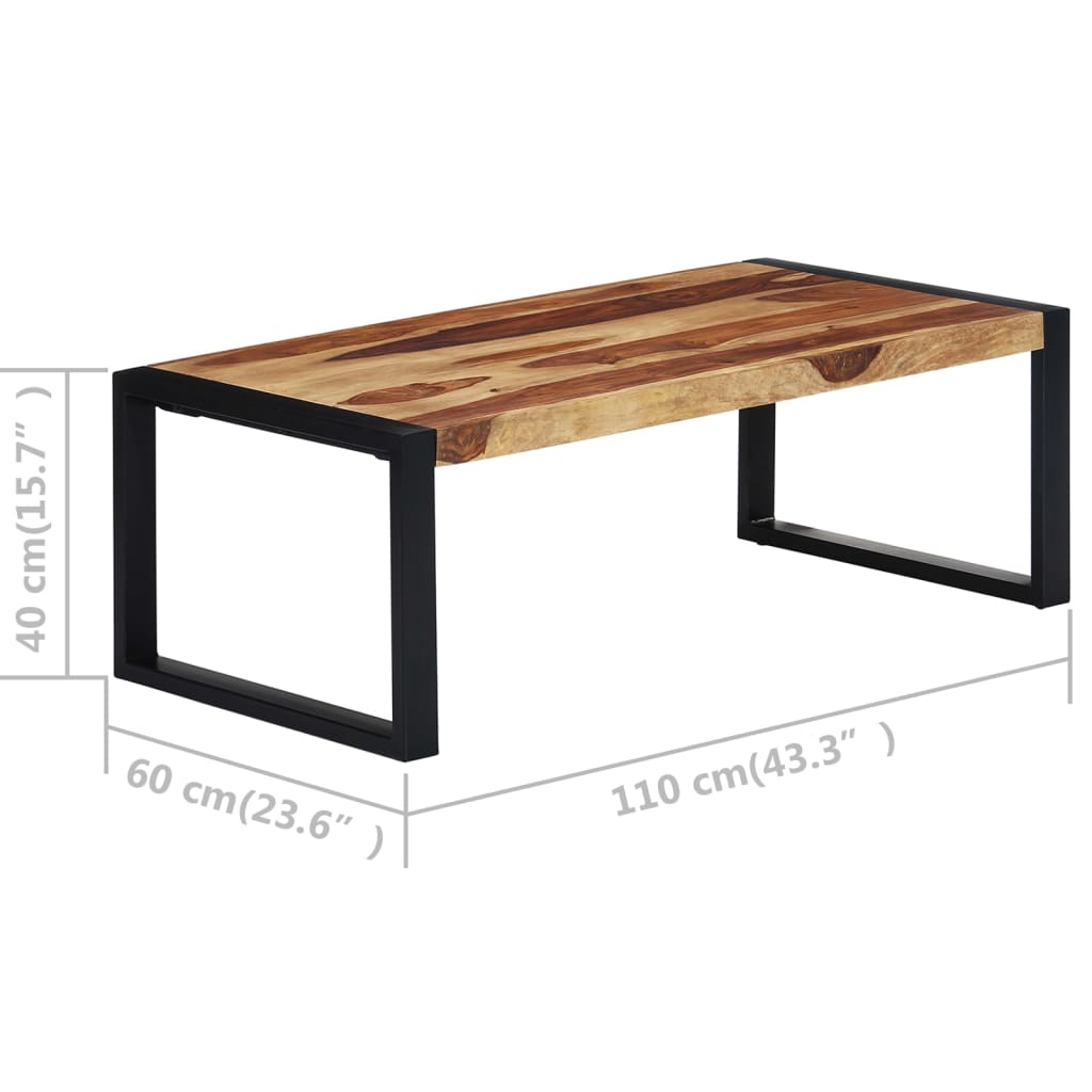 Stolić za kavu od masivnog drva akacije 110 x 60 x 40 cm