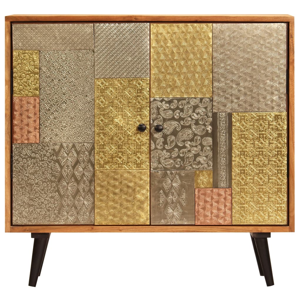 Komoda od masivnog bagremovog drva 80 x 30 x 75 cm
