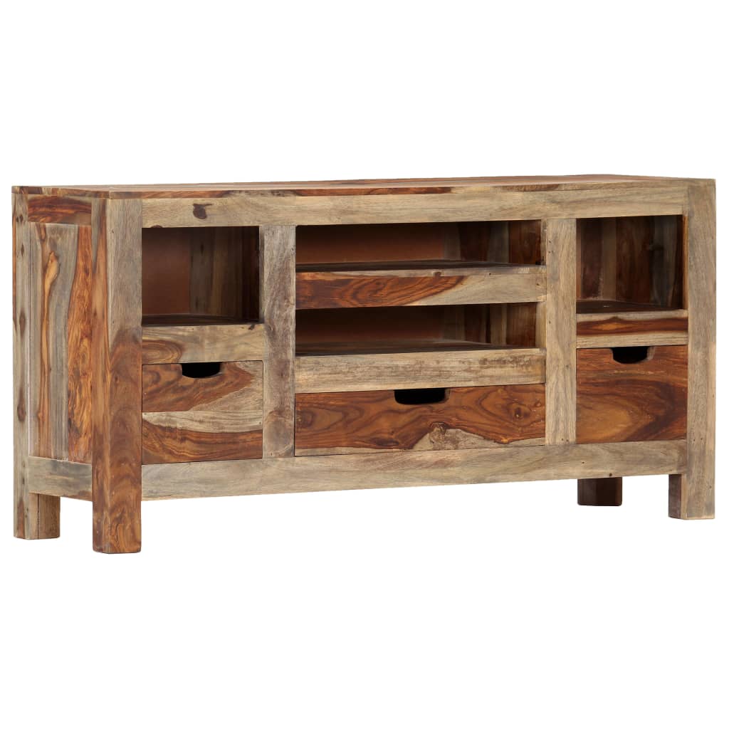 Komoda siva 100 x 30 x 50 cm od masivnog drva akacije
