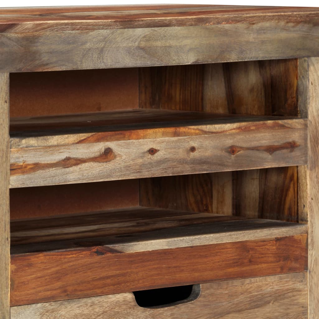 Komoda siva 100 x 30 x 50 cm od masivnog drva akacije