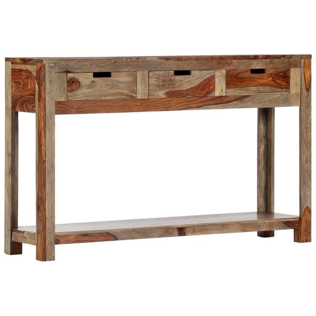 Konzolni stol s 3 ladice 120x30x75 cm od masivnog drva akacije