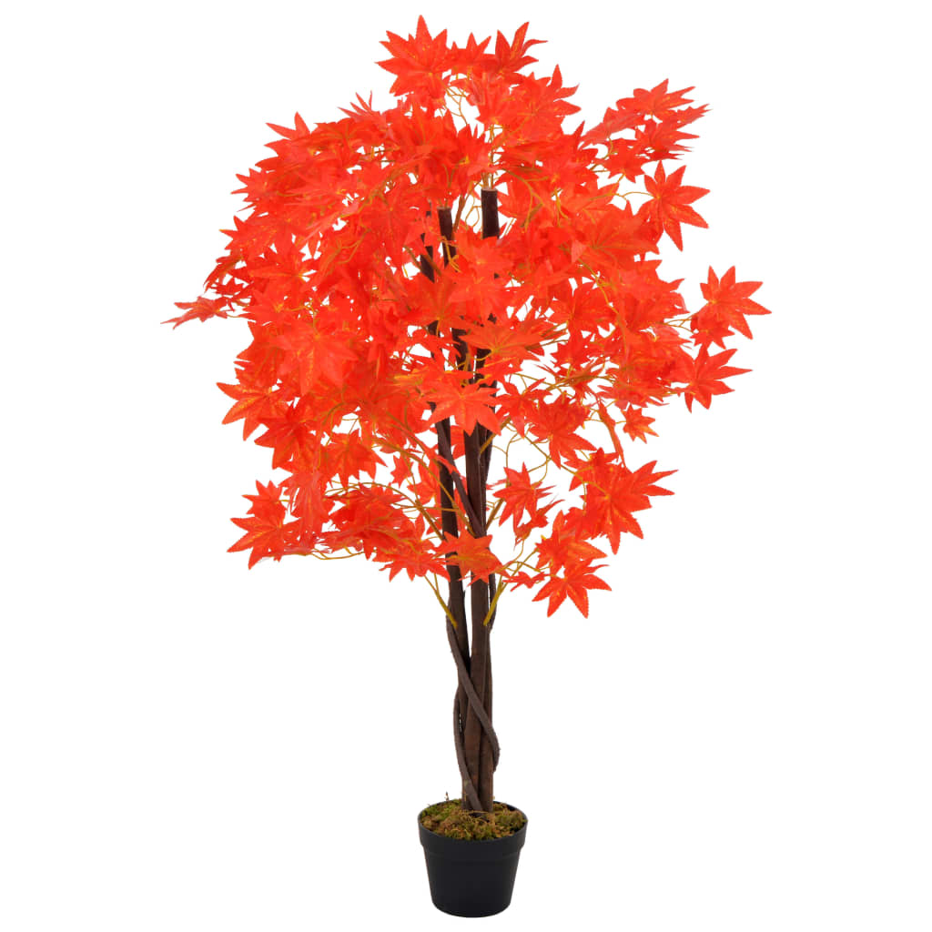 Umjetno stablo javora s posudom crveno 120 cm