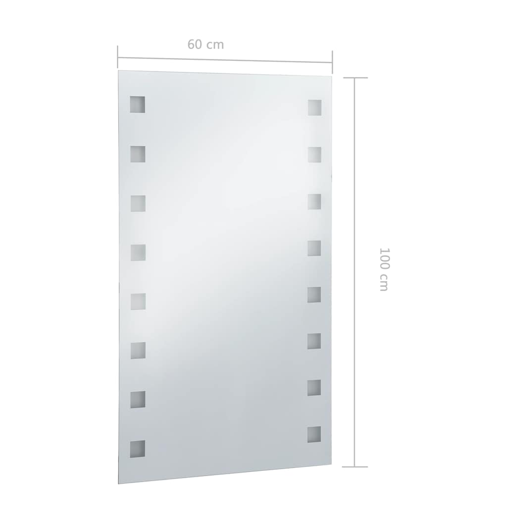 Kupaonsko LED zidno ogledalo 60 x 100 cm