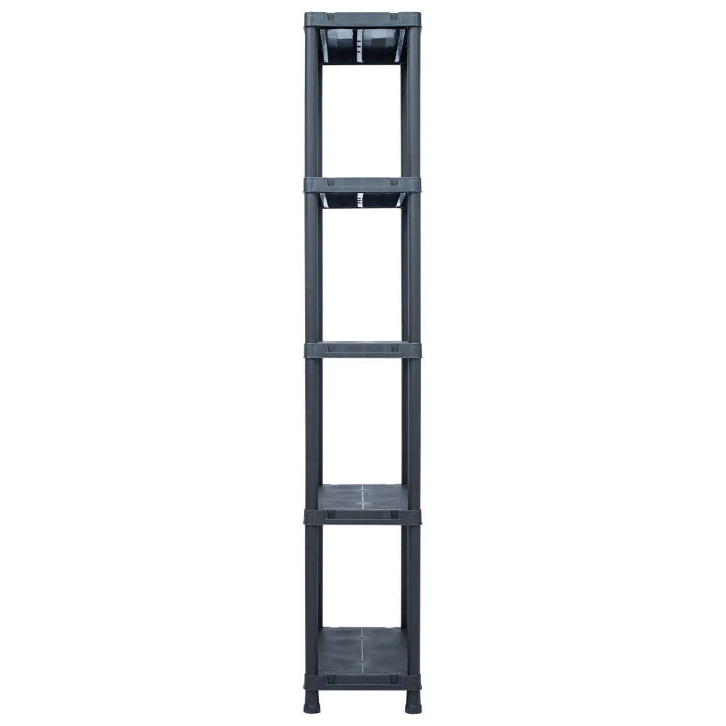 Stalak za pohranu crni 125 kg 60 x 30 x 180 cm plastični