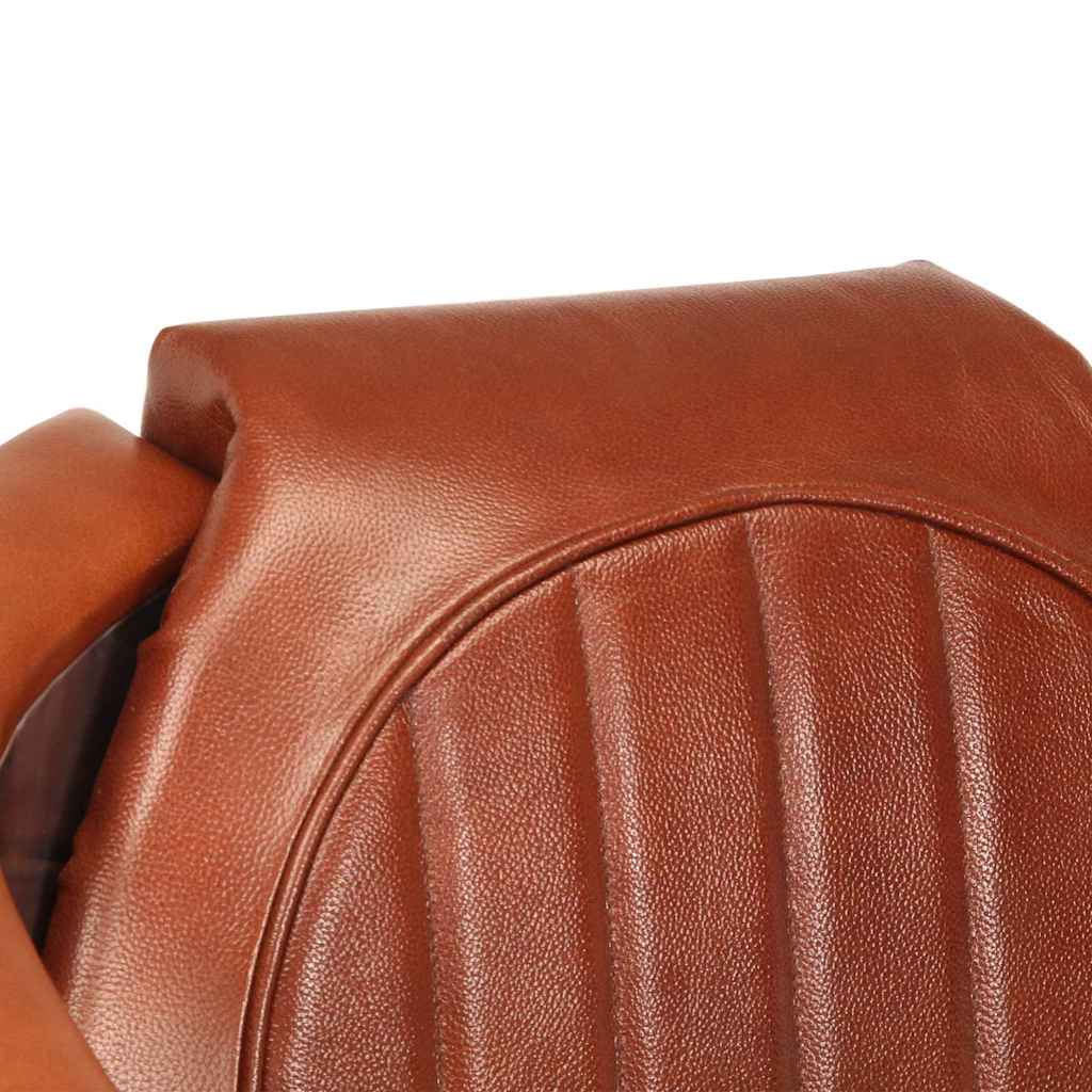 Avijatičarska fotelja od prave kože smeđa