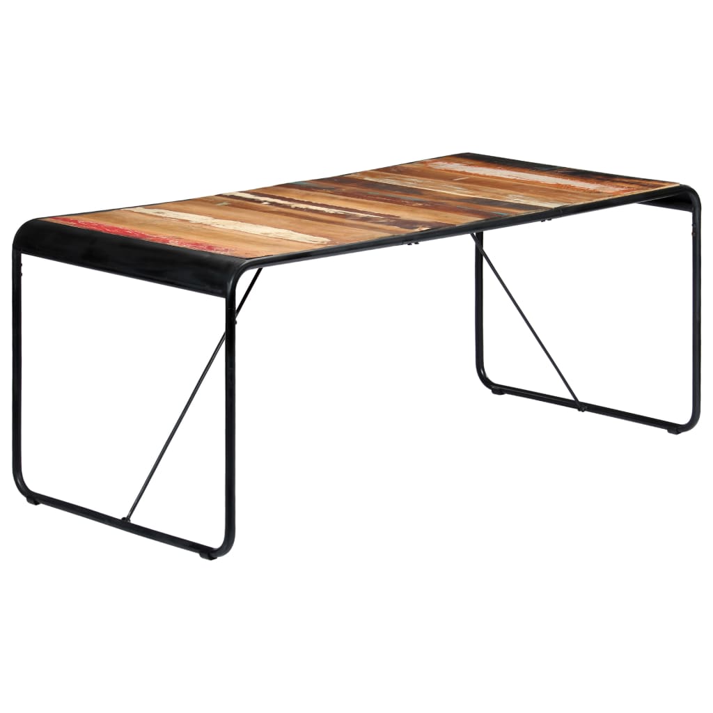 Blagovaonski stol od masivnog obnovljenog drva 180 x 90 x 76 cm