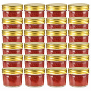 Staklenke za džem sa zlatnim poklopcima 24 kom 110 ml