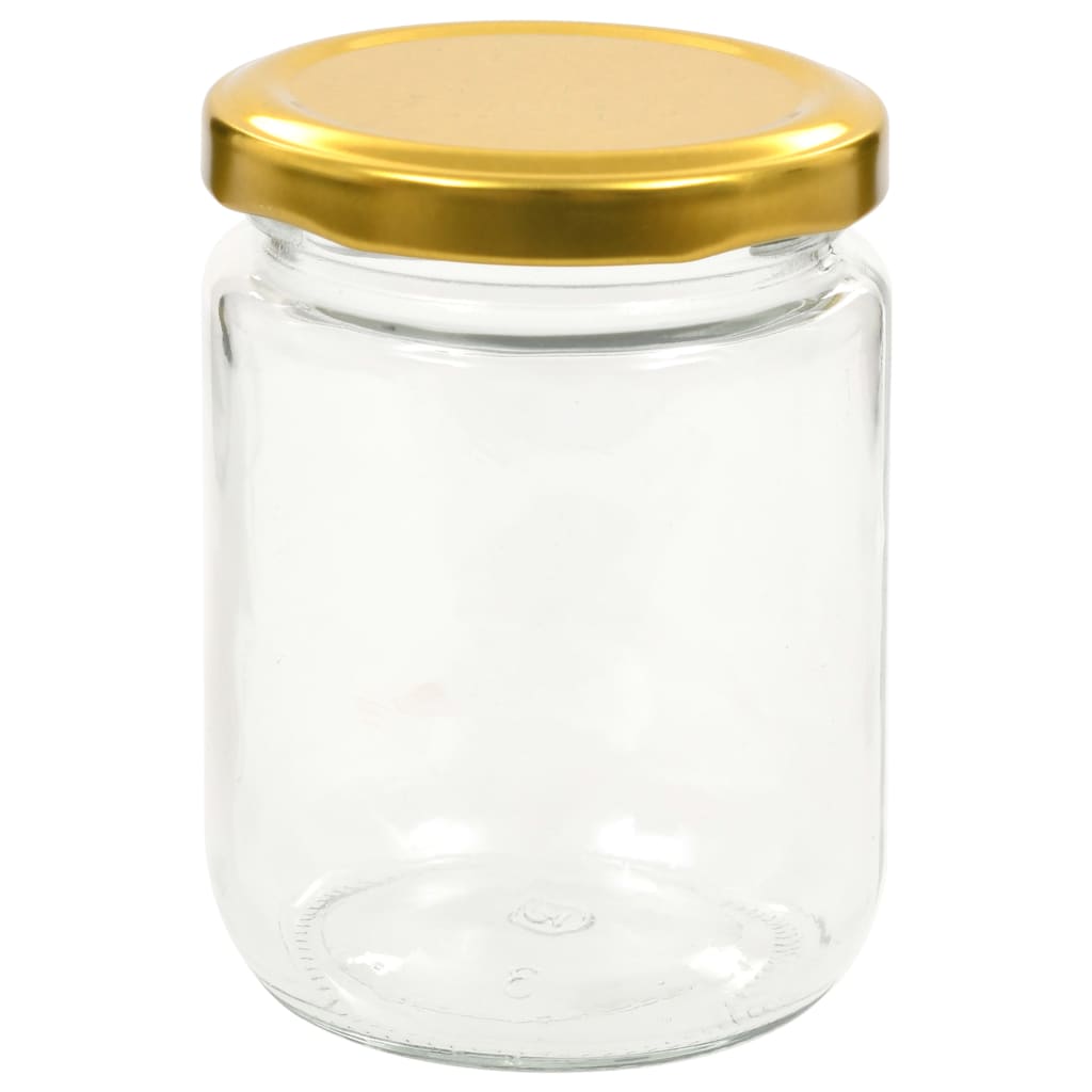 Staklenke za džem sa zlatnim poklopcima 96 kom 230 ml