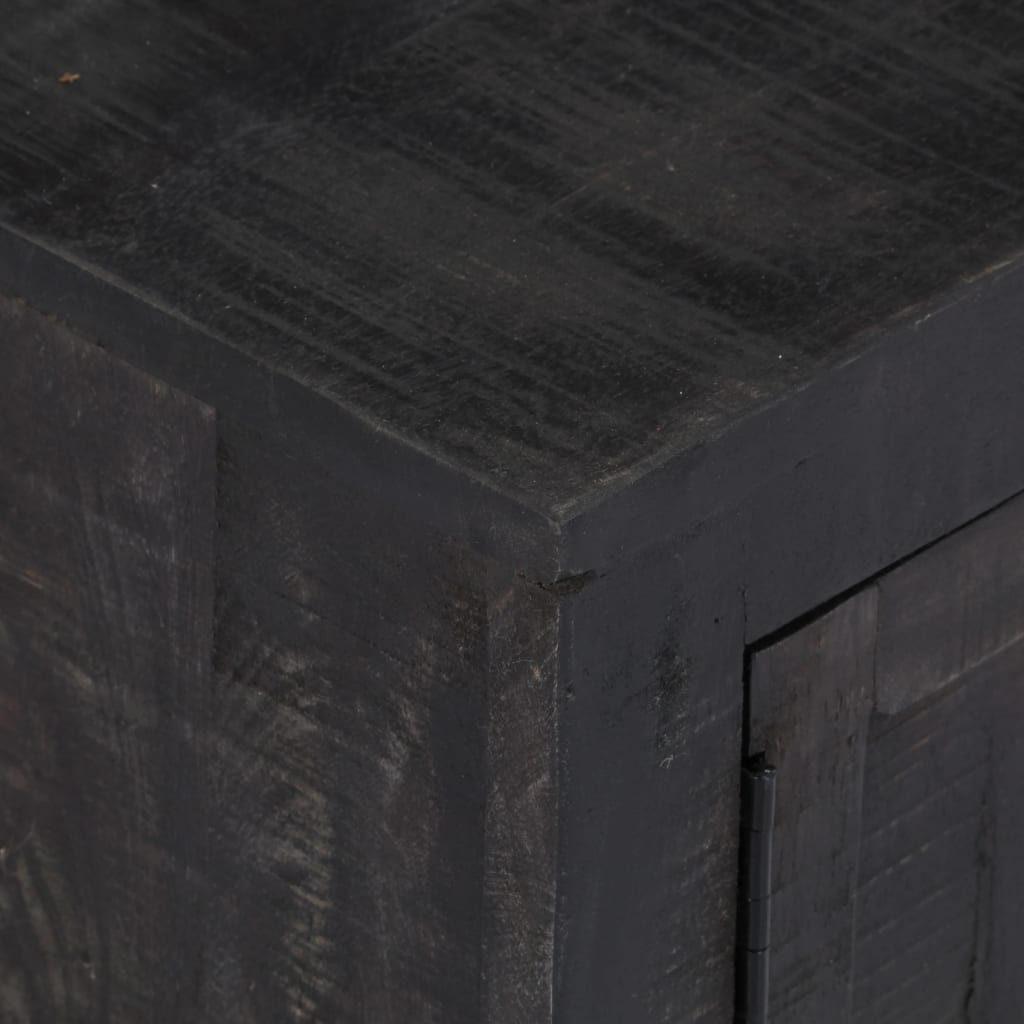 TV ormarić od masivnog drva manga crni 118 x 30 x 40 cm