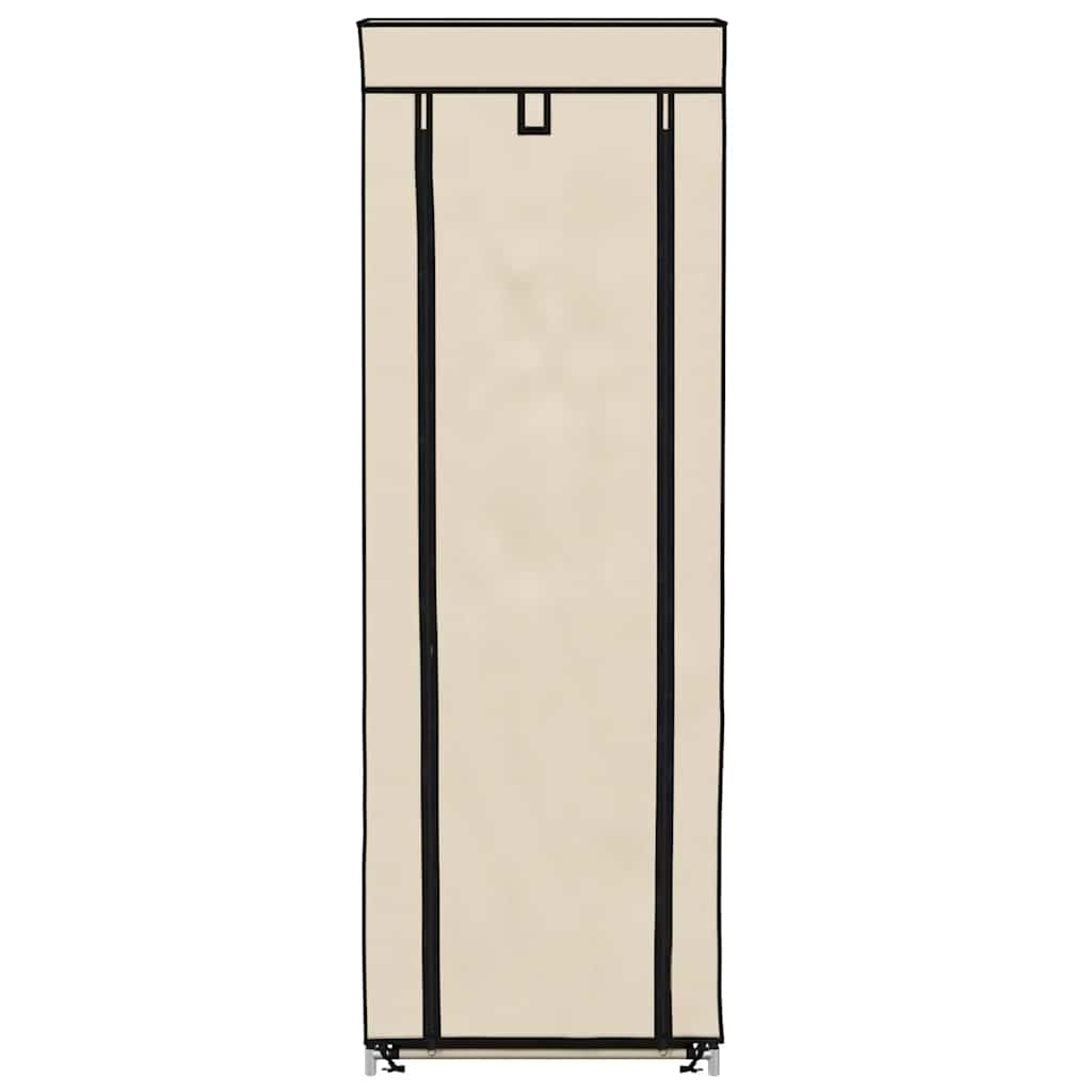 Ormarić za cipele s pokrovom od tkanine 57 x 29 x 162 cm krem