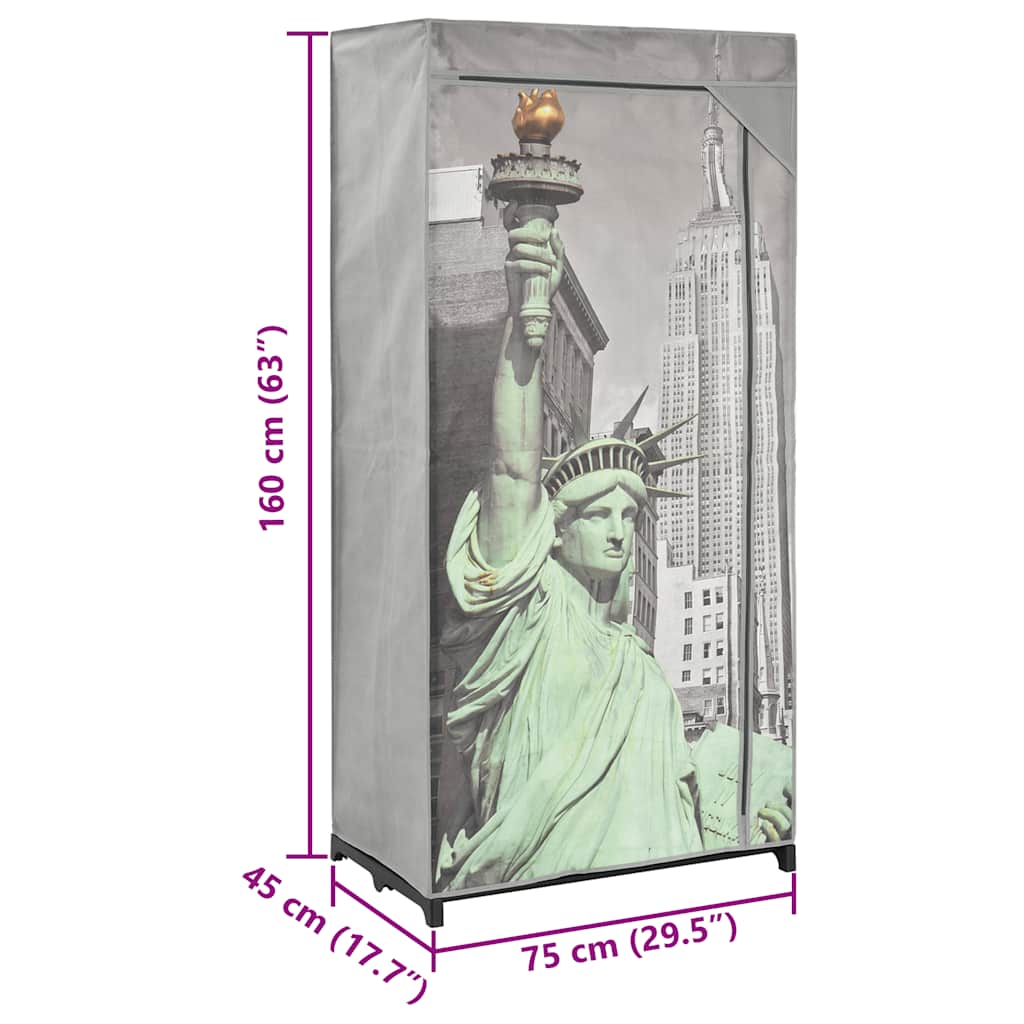 Ormar New York 75 x 45 x 160 cm od tkanine