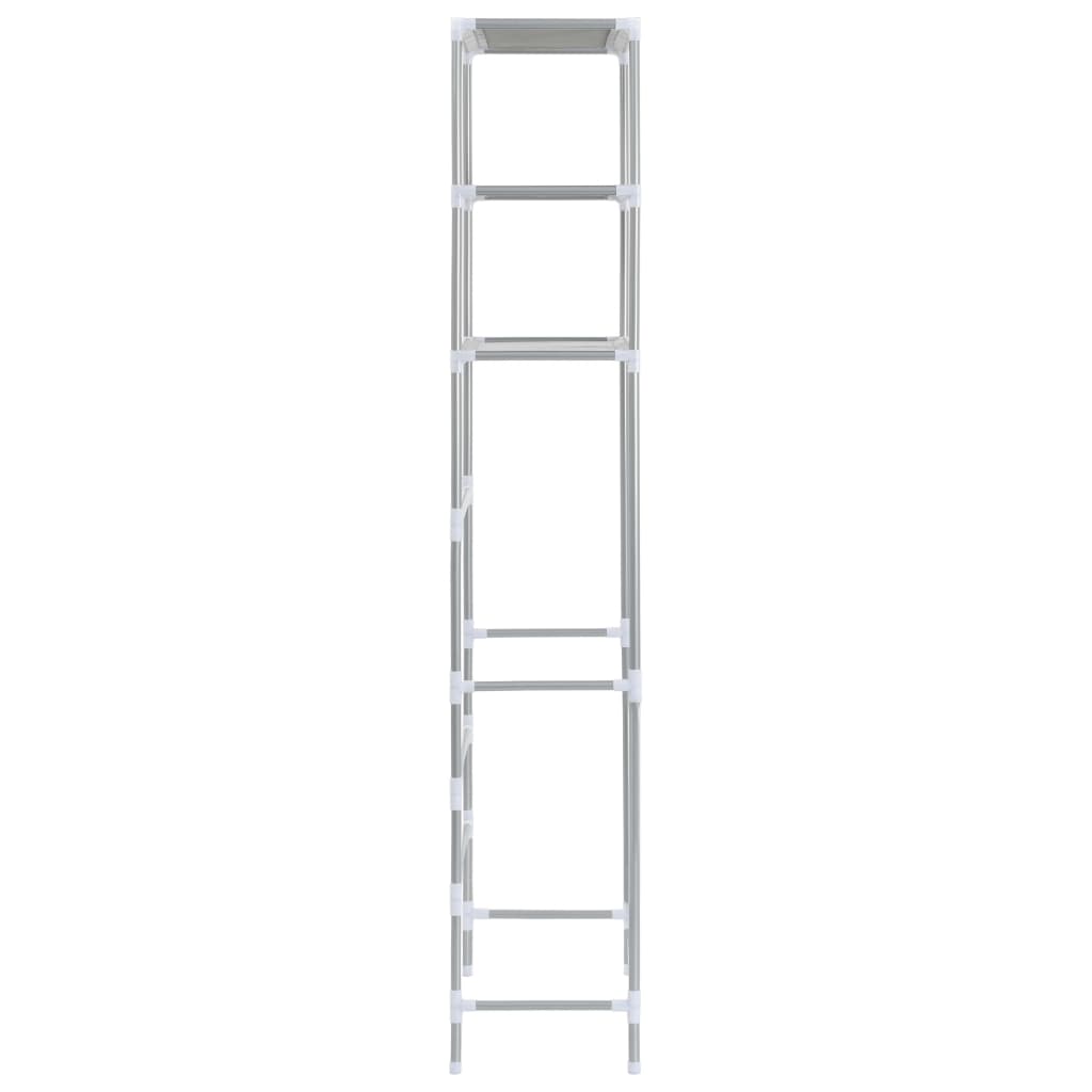 Stalak za pohranu iznad toaleta s 3 razine srebrni 53x28x169 cm