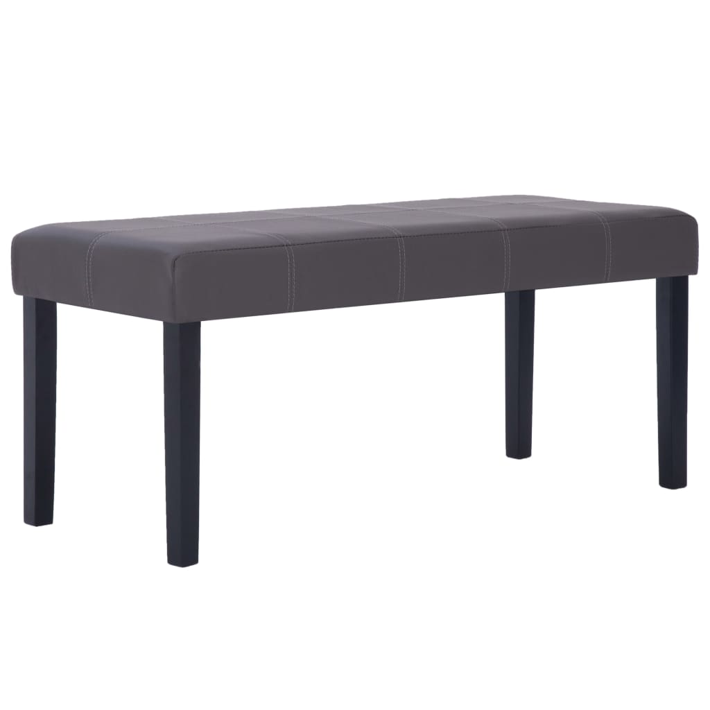 Klupa od umjetne kože 106 cm siva
