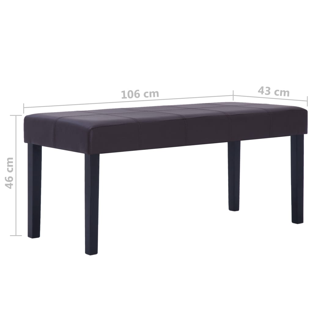 Klupa od umjetne kože 106 cm smeđa