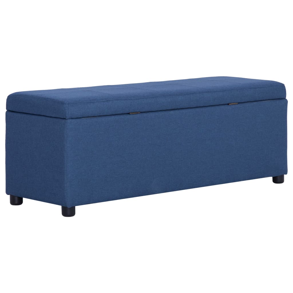 Klupa s pretincem za pohranu 116 cm plava poliesterska