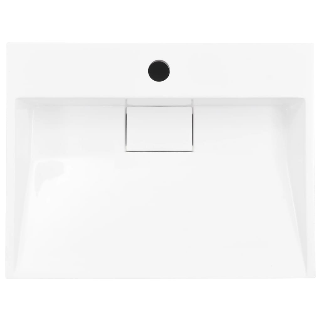Umivaonik od lijevanih minerala/mramora 50 x 38 x 13 cm bijeli