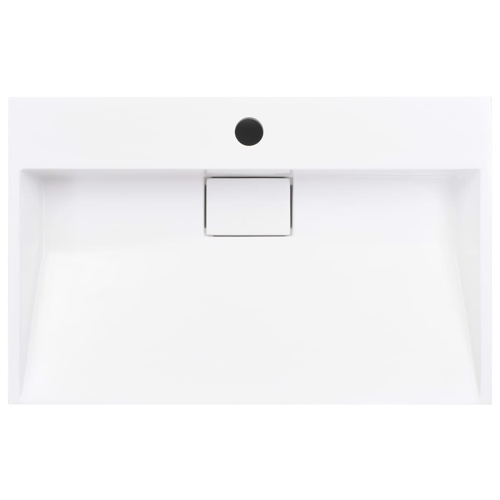 Umivaonik od lijevanih minerala/mramora 60 x 38 x 11 cm bijeli