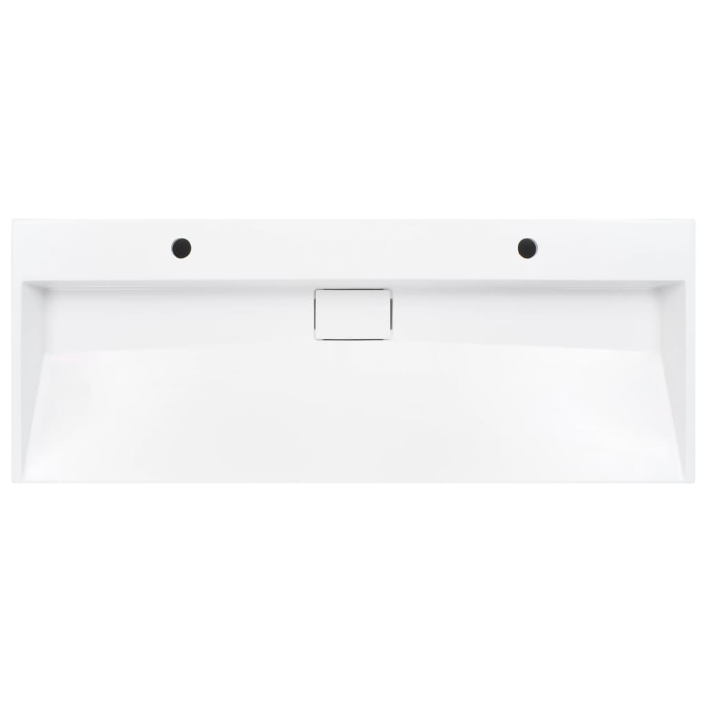 Umivaonik od lijevanih minerala/mramora 120 x 46 x 11 cm bijeli