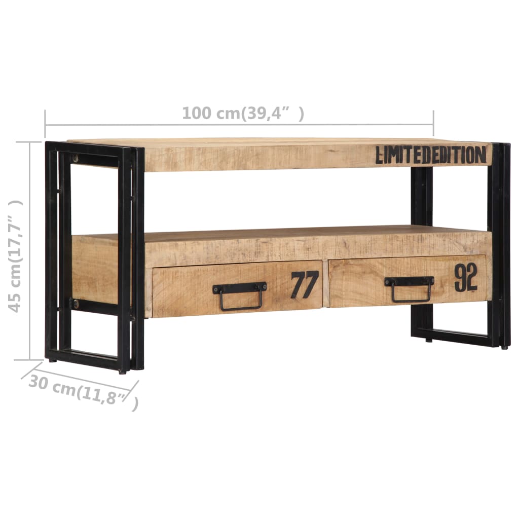 TV ormarić 100 x 30 x 45 cm od masivnog drva manga