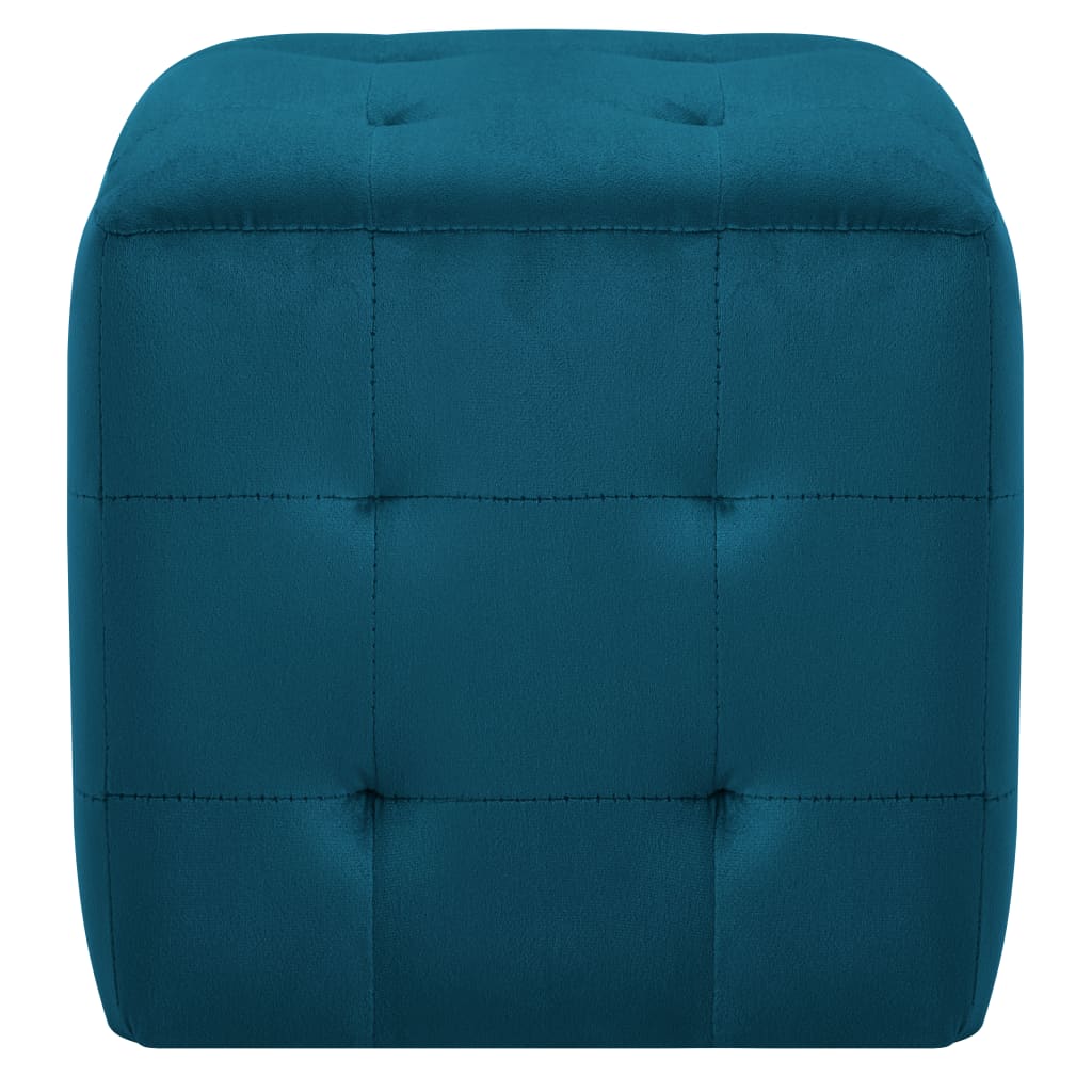 Noćni ormarići 2 kom plavi 30x30x30 cm od baršunaste tkanine