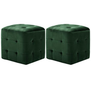 Noćni ormarići 2 kom zeleni 30x30x30 cm od baršunaste tkanine