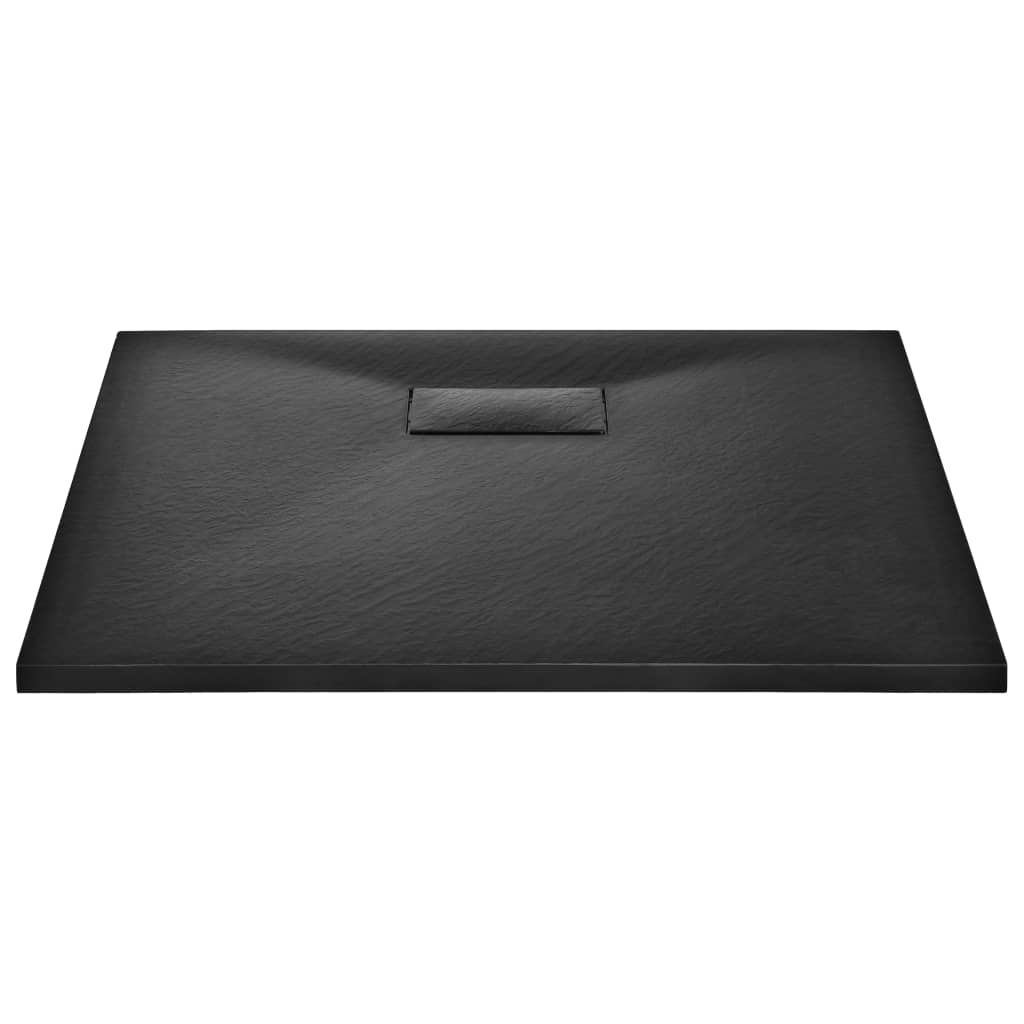 Kada za tuš SMC crna 90 x 80 cm