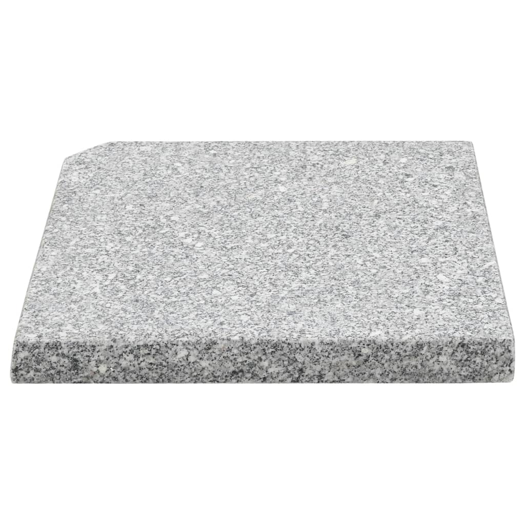 Utezi za suncobran 4 kom sivi granitni kvadratni 100 kg