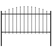 Vrtna ograda Woerden s vrhom koplja čelik 170x150 cm crna