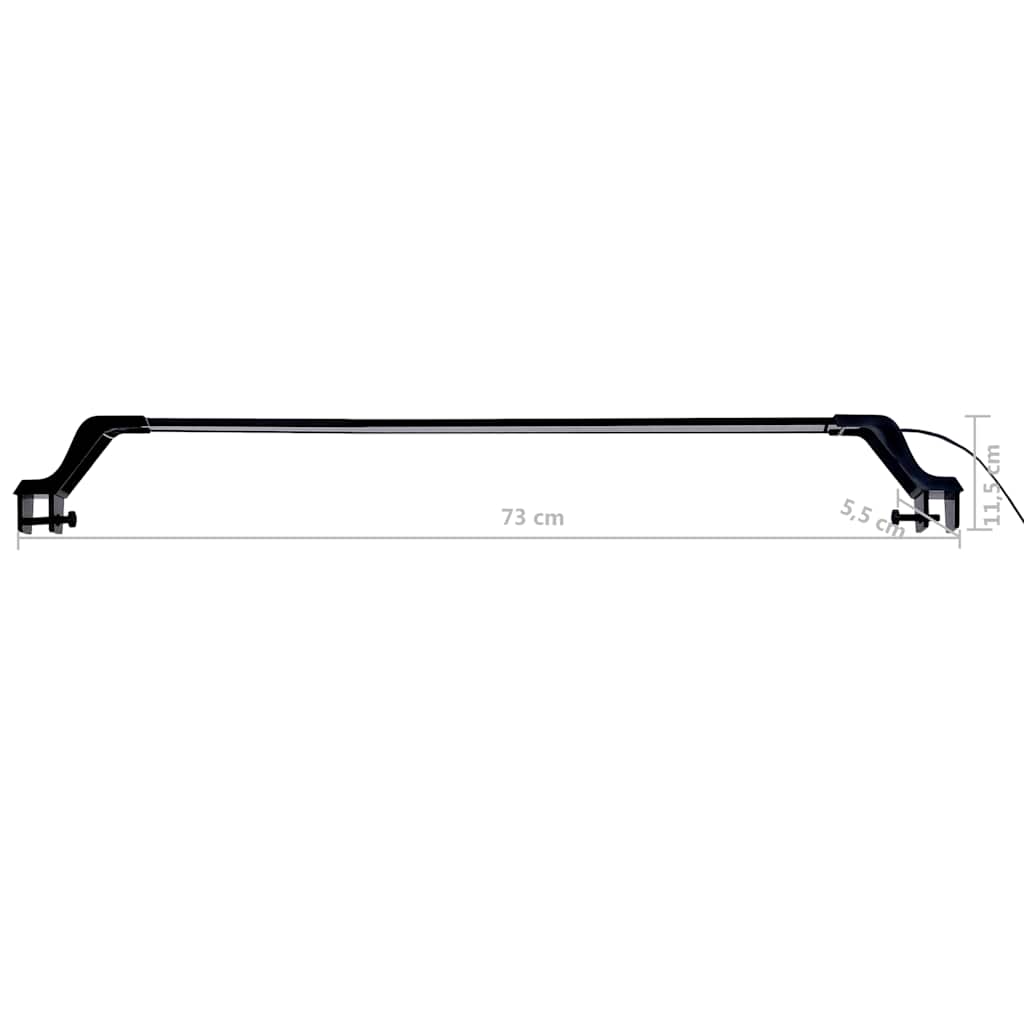Akvarijsko LED svjetlo sa stezaljkama 75 - 90 cm plavo-bijelo