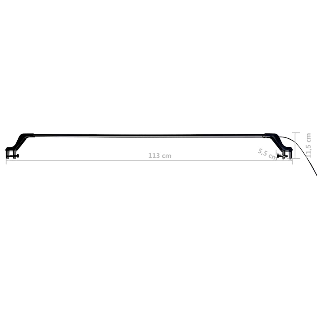 Akvarijsko LED svjetlo sa stezaljkama 115 - 130 cm plavo-bijelo