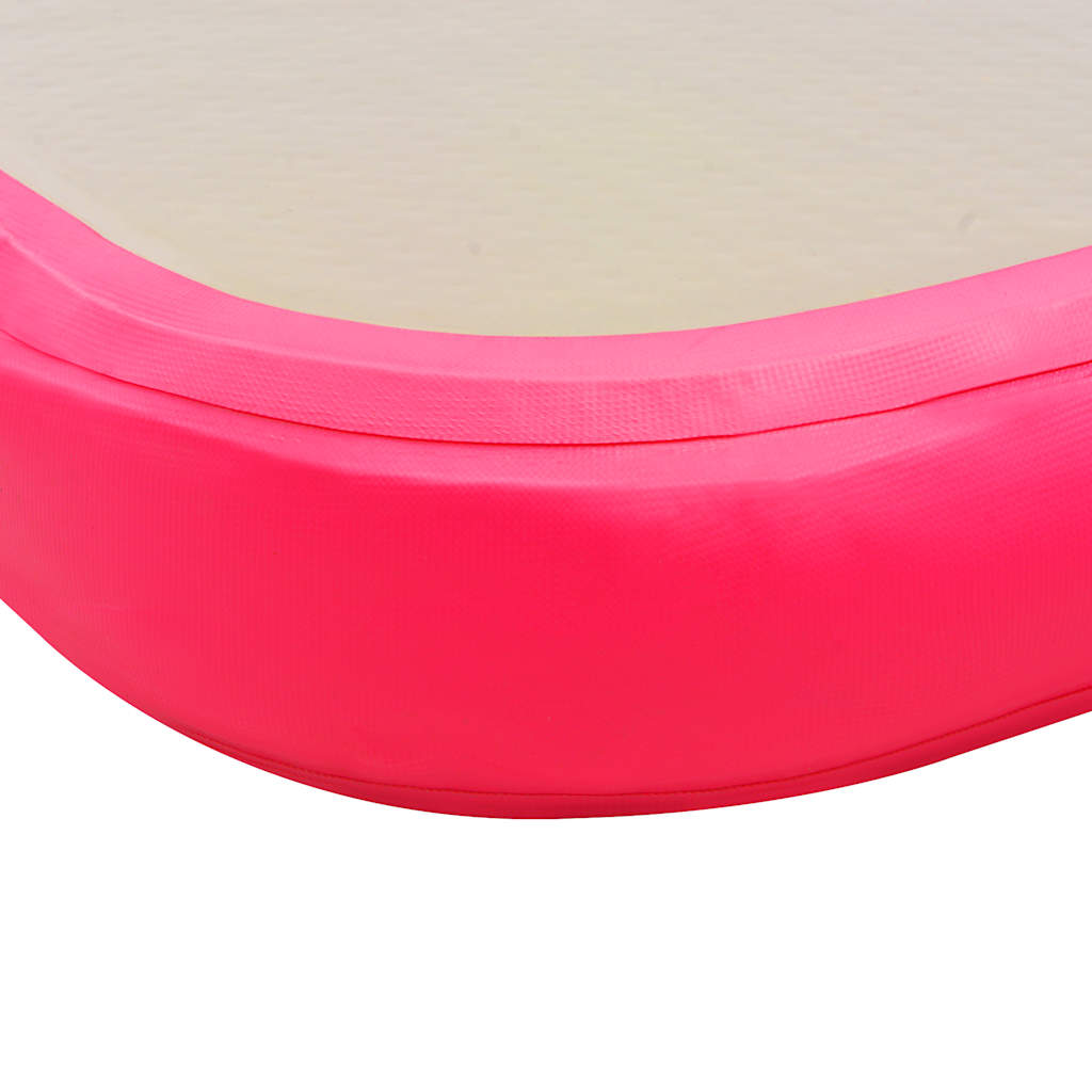 Strunjača na napuhavanje s crpkom 300 x 100 x 10 cm PVC roza