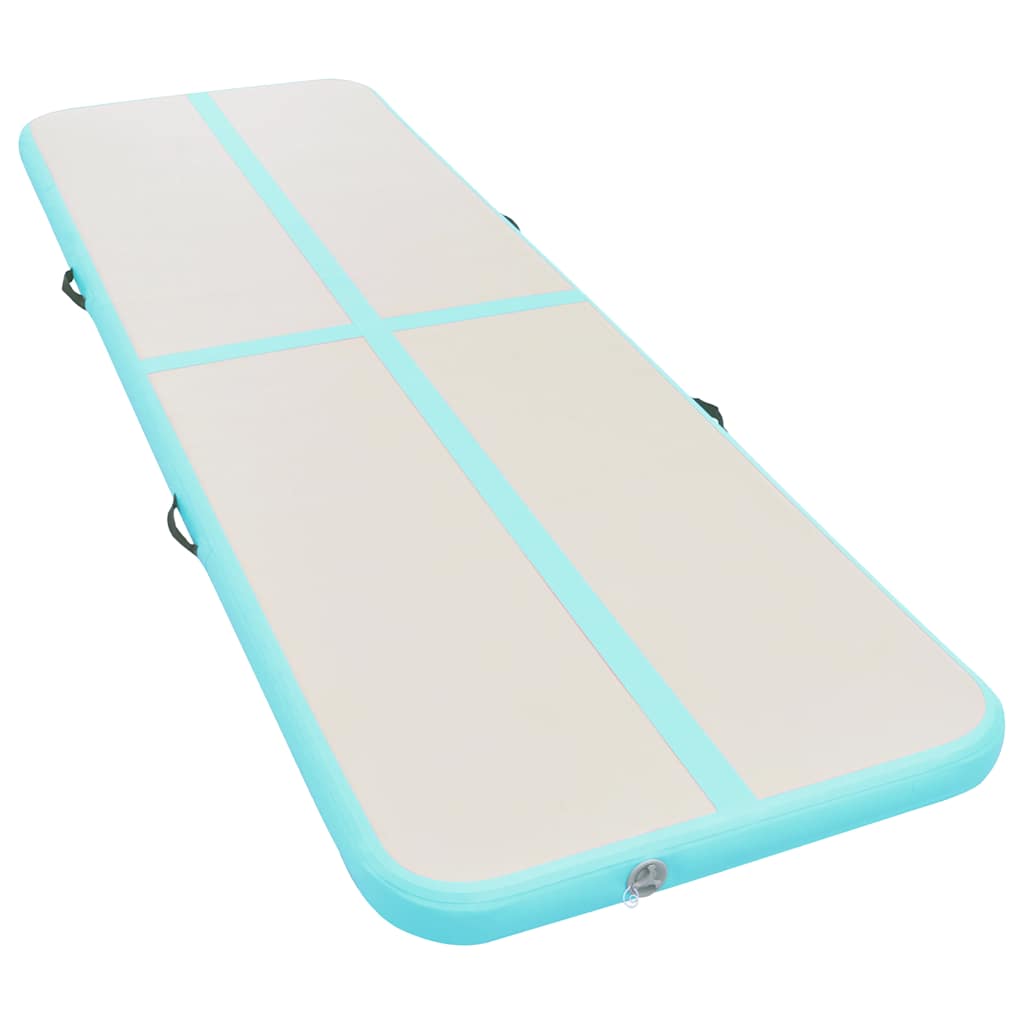 Strunjača na napuhavanje s crpkom 300 x 100 x 10 cm PVC zelena