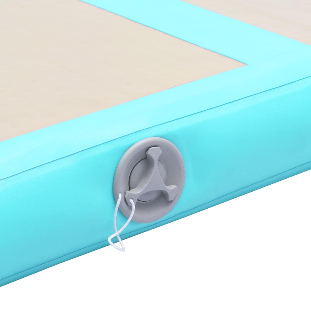 Strunjača na napuhavanje s crpkom 400 x 100 x 10 cm PVC zelena