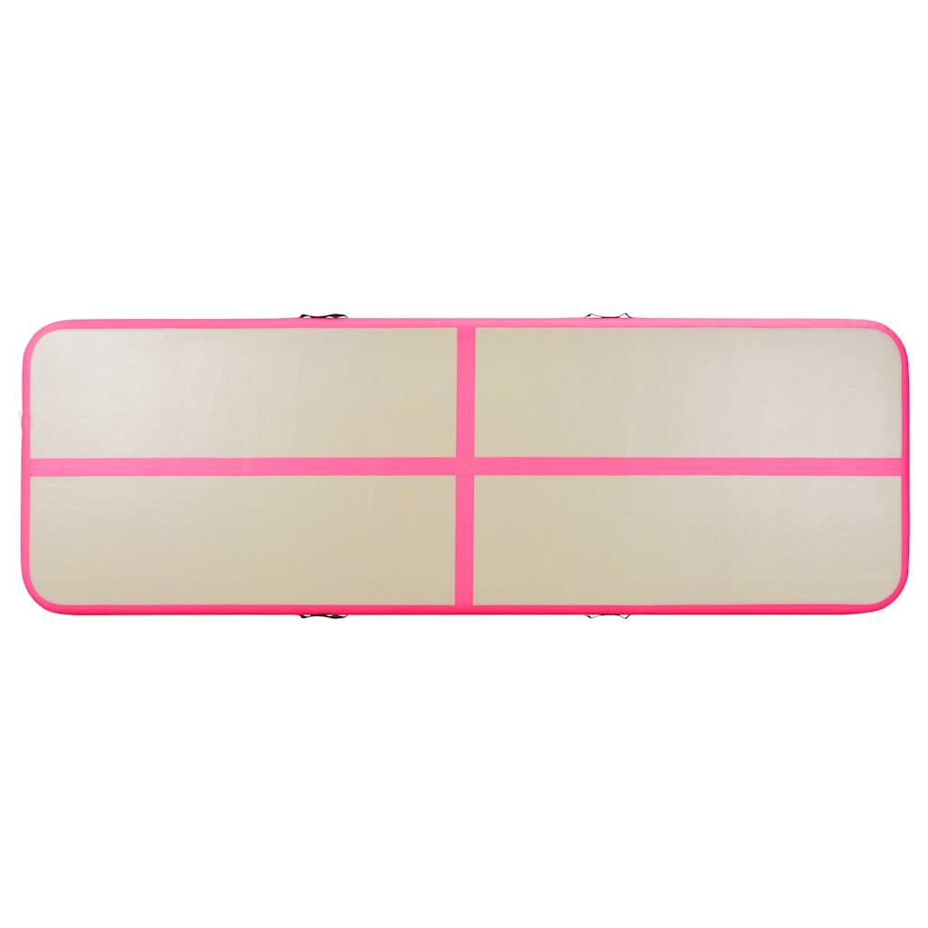 Strunjača na napuhavanje s crpkom 500 x 100 x 10 cm PVC roza