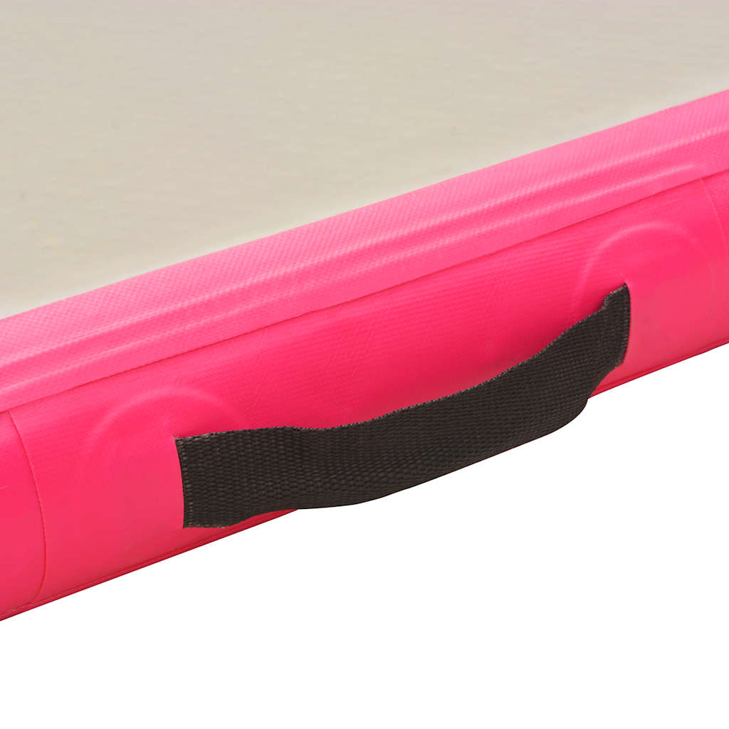 Strunjača na napuhavanje s crpkom 600 x 100 x 10 cm PVC roza