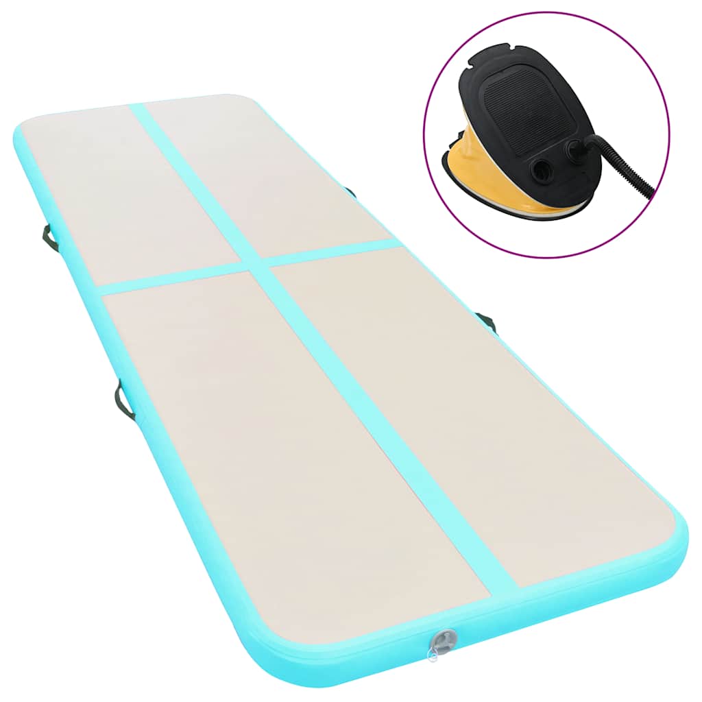 Strunjača na napuhavanje s crpkom 600 x 100 x 10 cm PVC zelena