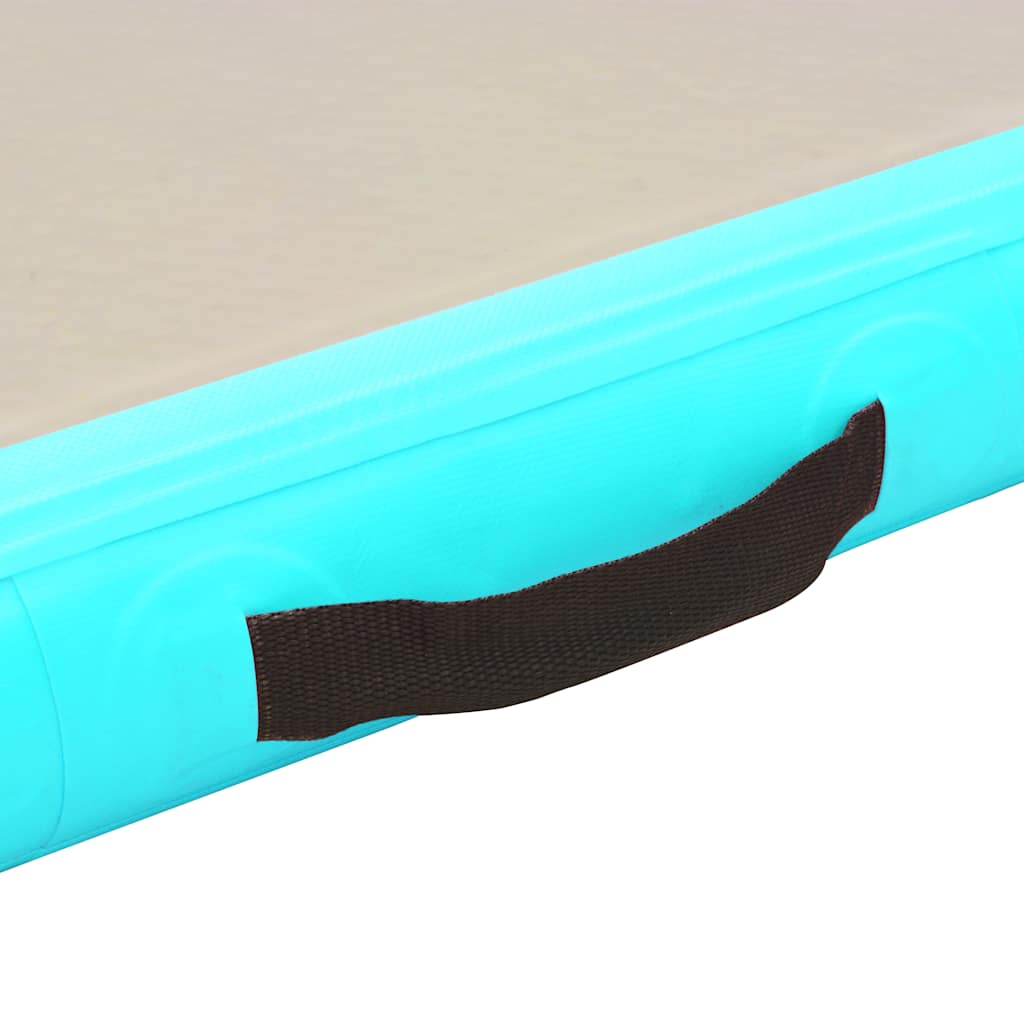 Strunjača na napuhavanje s crpkom 800 x 100 x 10 cm PVC zelena