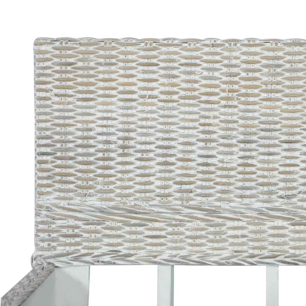 Okvir za krevet od prirodnog ratana sivi 160 x 200 cm