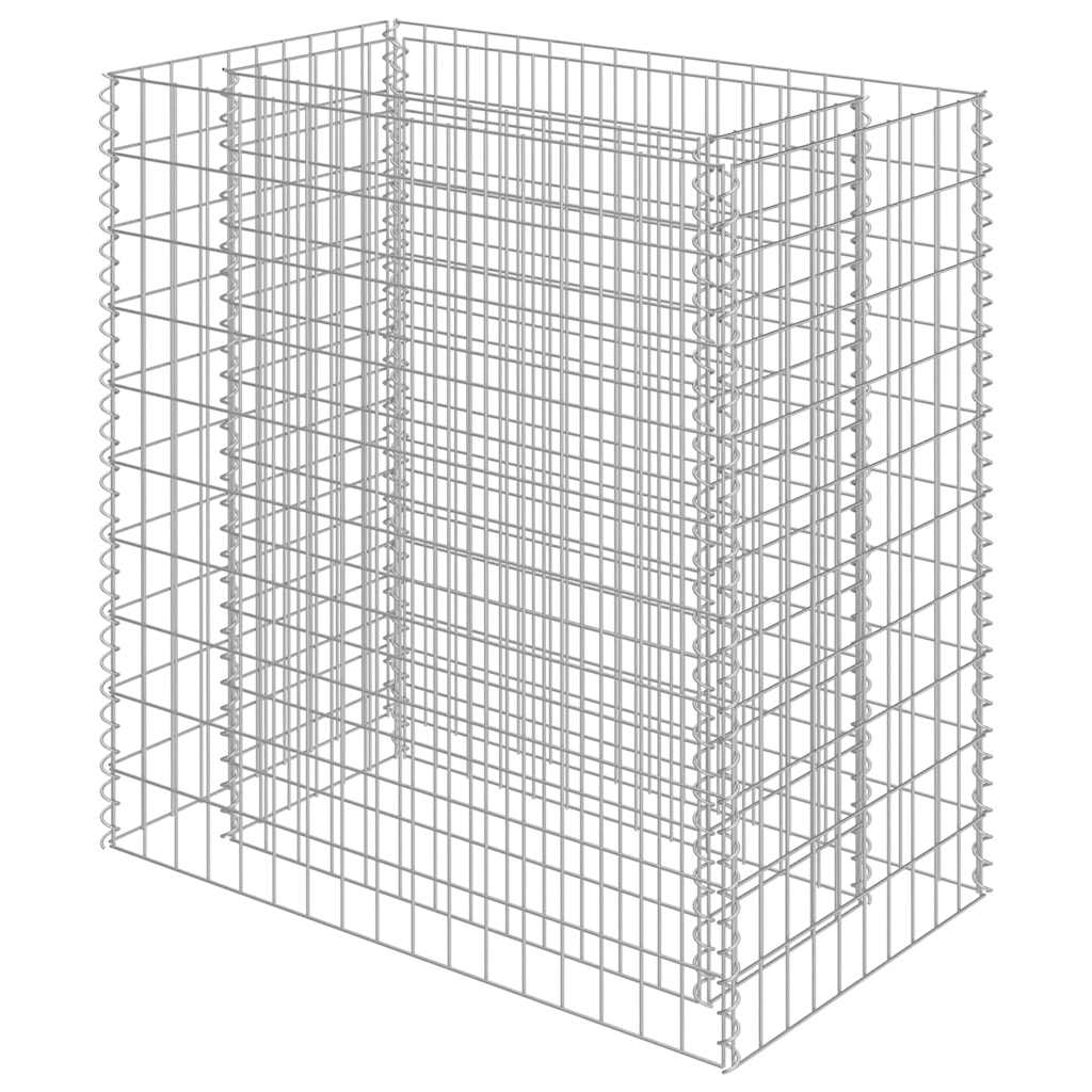 Gabionska sadilica od pocinčanog čelika 90 x 50 x 100 cm